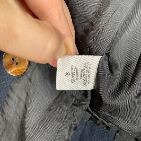 Derek Lam 10 Crosby Double Breasted Stretch Cotton Twill Jacket in Navy 6 - Picture 6 of 12